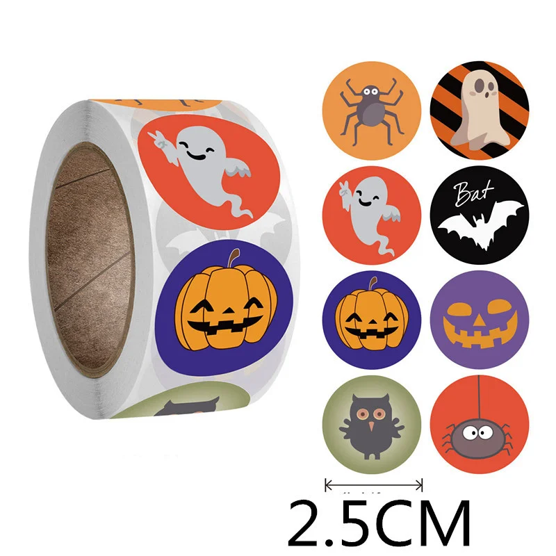 

500PCSHalloween self-adhesive paper Christmas decoration gift series self-adhesive paper label