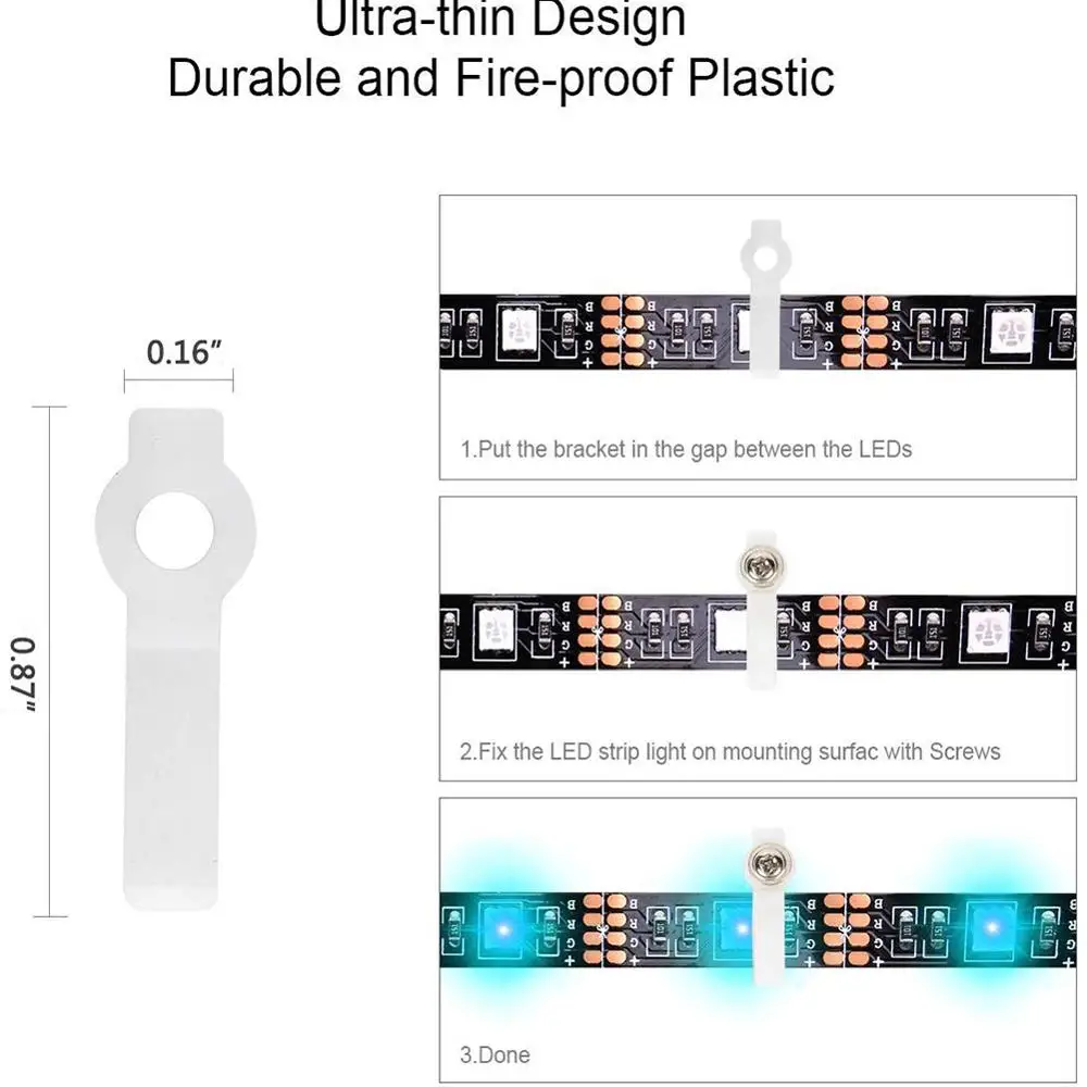 95pcs RGB 5050 4-pin LED IOT Accessories Strip Connector Kit with T-Shaped L-Shaped Connectors Jumpers Clips |