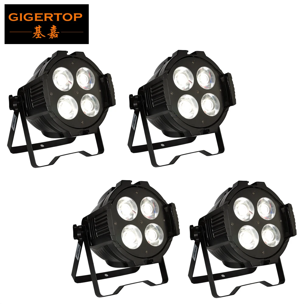 

Good Quality 4 Pack Floodlight PAR56 COB LED White Par Can Warm White Cold White Spot Projector Light 4x50W Sound/Auto/DMX 512