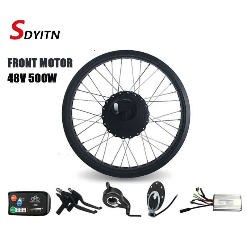 Электрический велосипедный комплект SDYITN с толстыми шинами моторное колесо 48 в 500