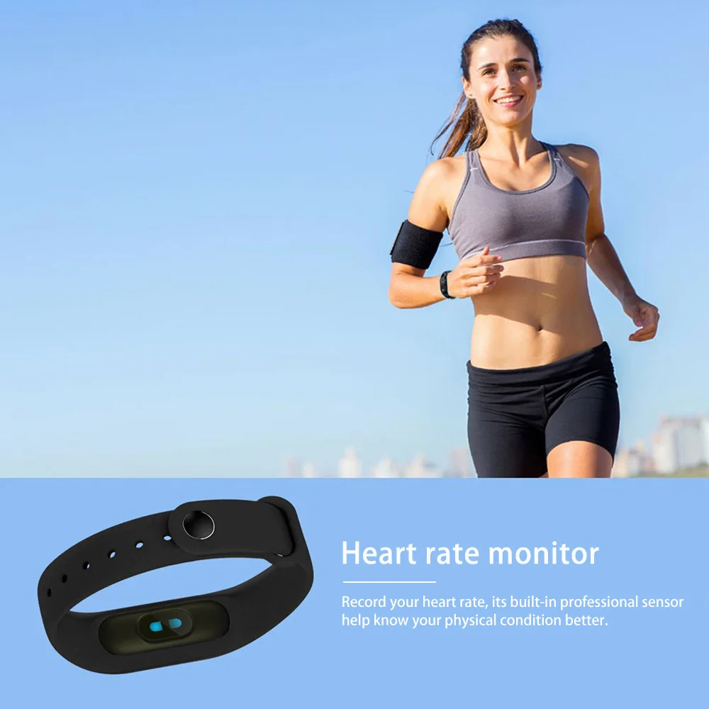 

M2 Smart Health Bracelet Heart Rate Bracelet IP67 Waterproof Sport Fitness Band Step Count Message Smart Bracelet vs mi band 2