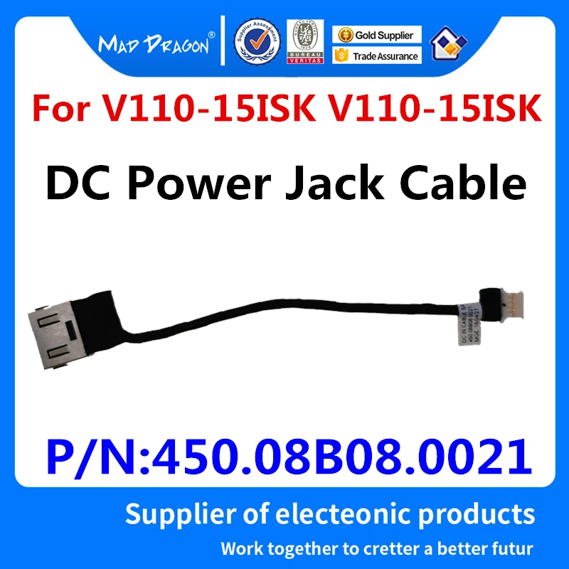 

new DC IN cable DC Power Jack Cable for Lenovo V110-15ISK 80TL V110-15 80TL V110-15 80TL 4 450.08B08.0021 0011 0001 5C10L78342