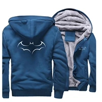 bat print sweatshirt fleece warm male clothing 2019 winter mens thicken hoodies harajuku streetwear brand jacket casual coat