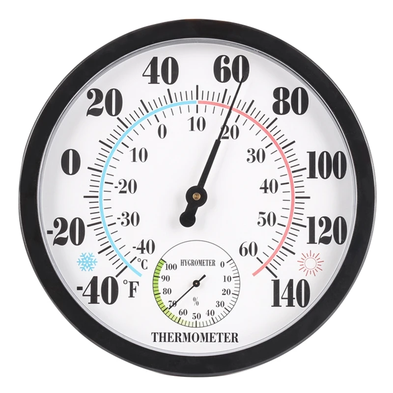 

Household Humidity Temperature Meter Gauge Wall Mounted Thermometer Hygrometer Indoor Outdoor