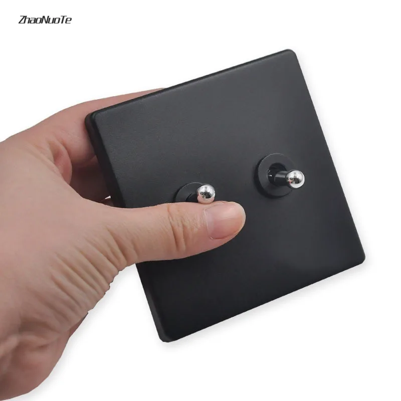 Переключатель настенный в стиле ретро для домашнего пользования черного цвета 1 4