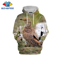 sonspee wild jungle animal hunting partridge bird hoodie 3d print harajuku man woman hooded sweatshirts autumn casual pullover