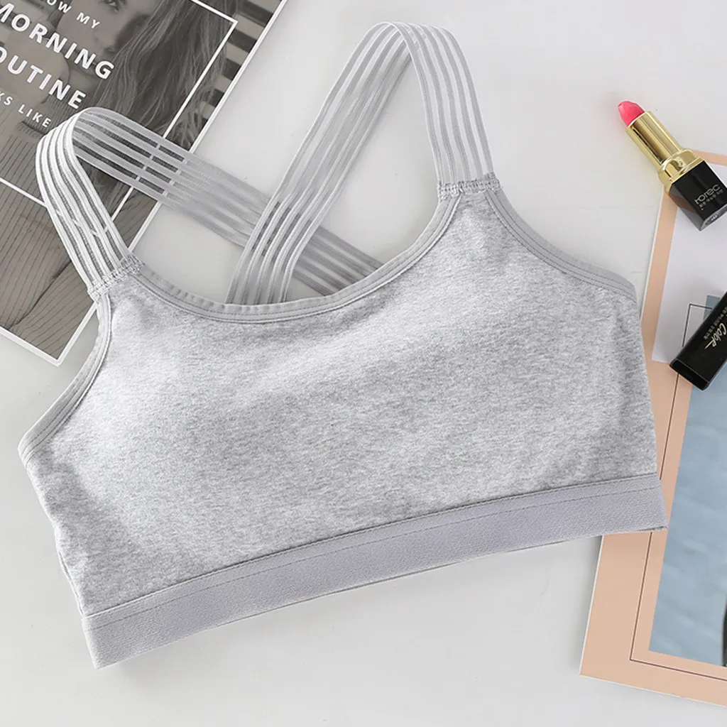 Женский укороченный топ сексуальный бюстгальтер без стальных колец спортивный