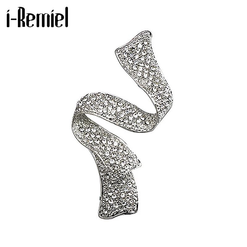 Корейская Роскошная металлическая брошь со стразами кристаллами для женщин