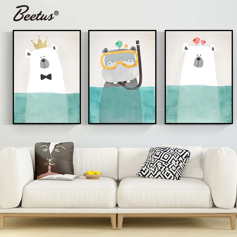 

Картина Настенная в скандинавском стиле с животными