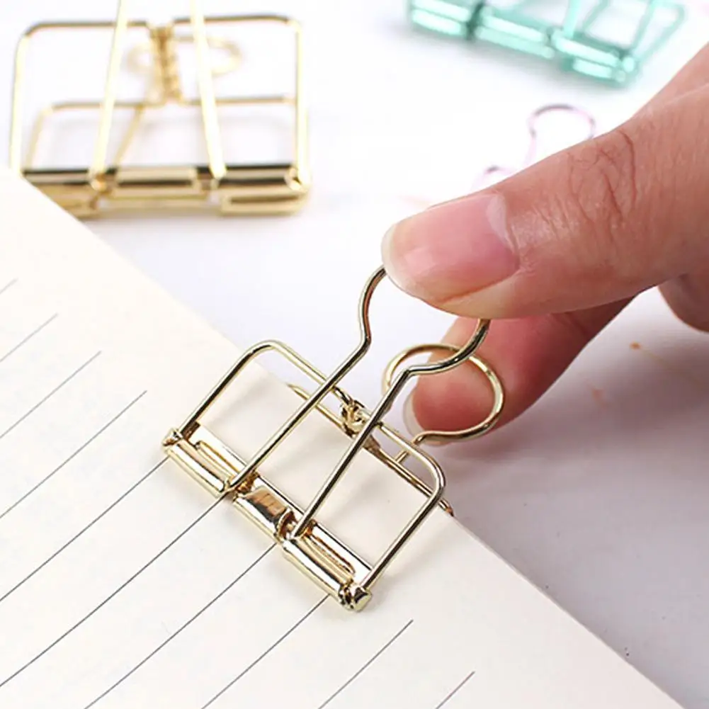 

Retro Metal Binder Clips Long Tail Clip Clamp Paper Document Organizer Folder Binder Clips Set School Office Study Stationery