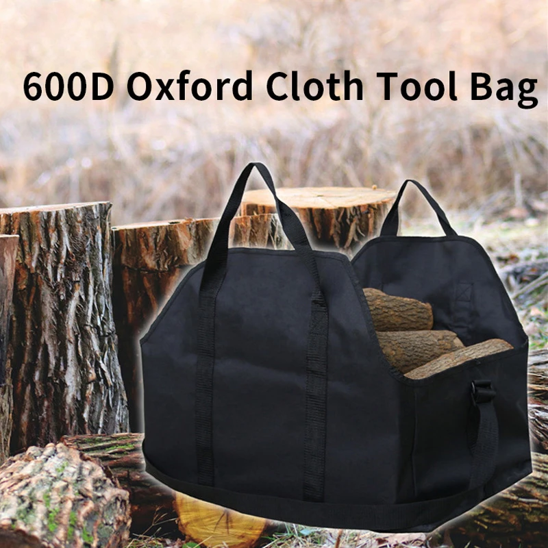 

600D Oxford Cloth Solid Outdoor Tool Bag Portable Hand-carrying Single Shoulder Firewood Storage High Capacity Logging Carry Bag