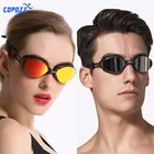 Очки для плавания copozz, водонепроницаемые, с защитой от запотевания и ультрафиолетовым покрытием, плоские, удобные, ударопрочные, для мужчин и женщин