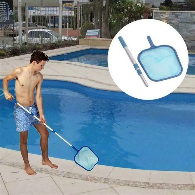 Professional Swimming Pool Net Leaf Rake Mesh Skimmer Aluminum Telescopic Clean Pole Adjustable | Дом и сад