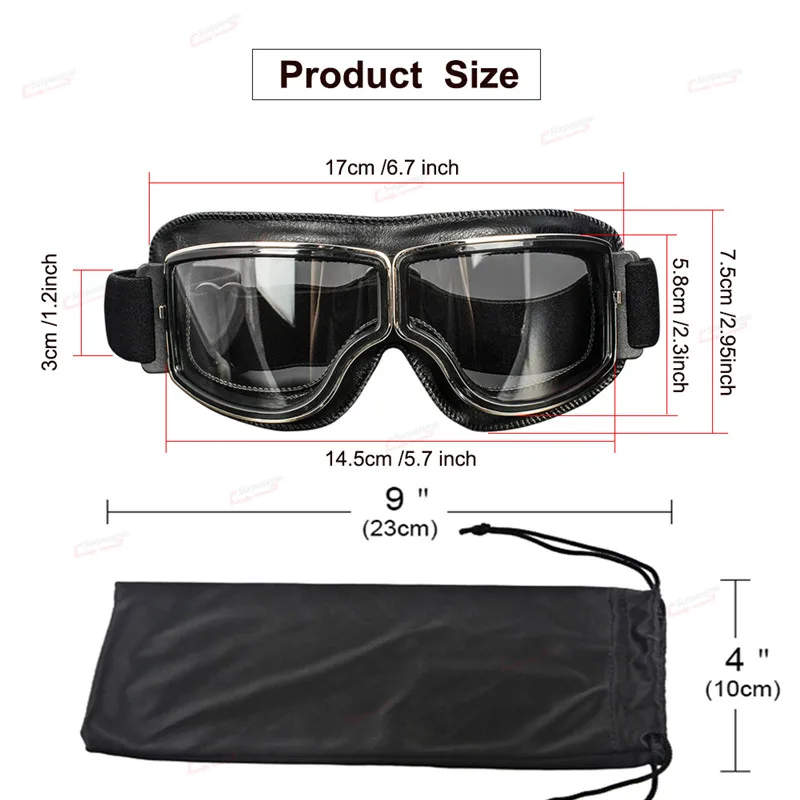 100% ветрозащитные винтажные очки для мотокросса шлем анти-УФ удобные улицы езды