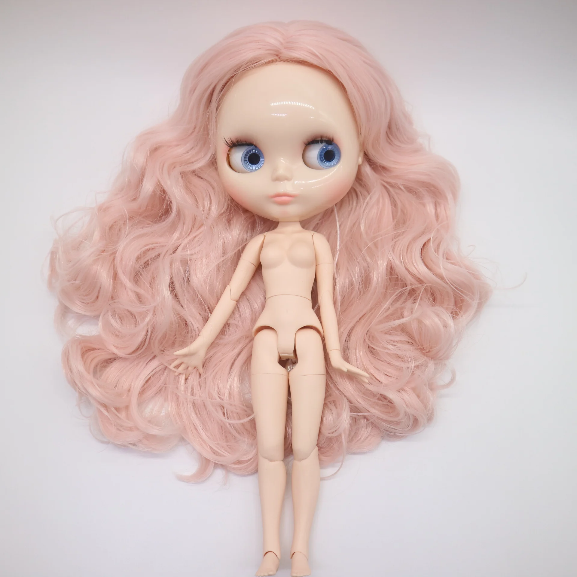 Шарнирная Обнаженная кукла Blyth модная Кукла с розовыми волосами подходит для