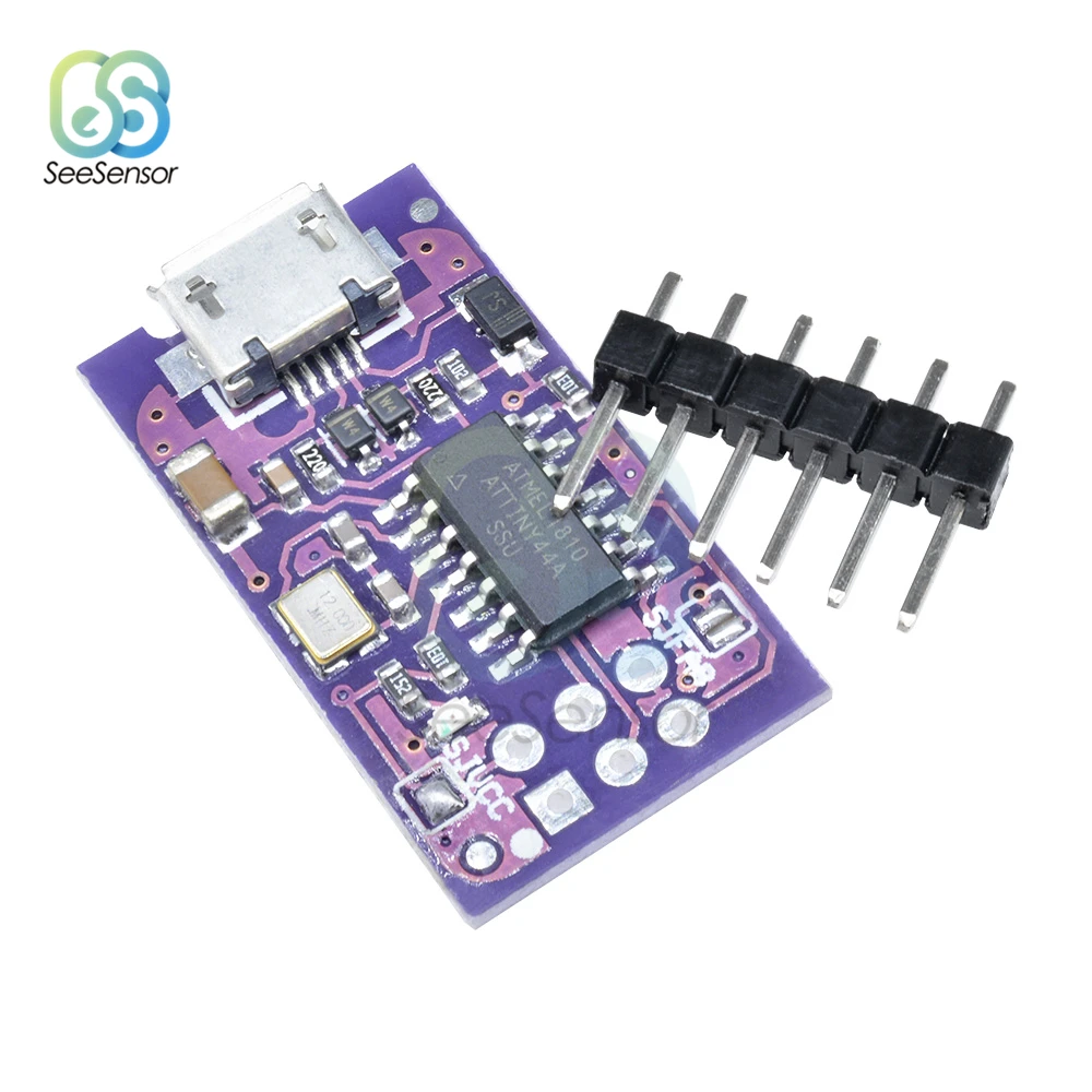 5 в Micro USB крошечный модуль программатора AVR ISP ATtiny44 USBTinyISP для микроконтроллера