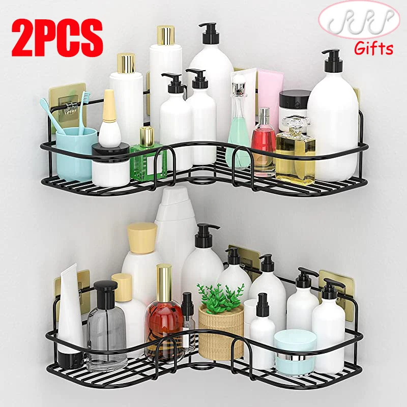 

Bathroom Shelf Shampoo Holder Shower Shelves Corner Wall Mounted Storage Basket Cosmetic Rack Home Organizer Bath Accessories