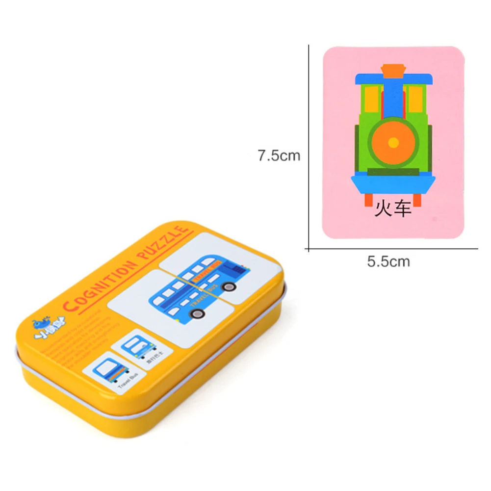 

Early Education Animal Vehicle Funny Matching Game Cartoon Colorful Pairing Cognition Card Fruit Baby Toddler Wooden Anti Slit