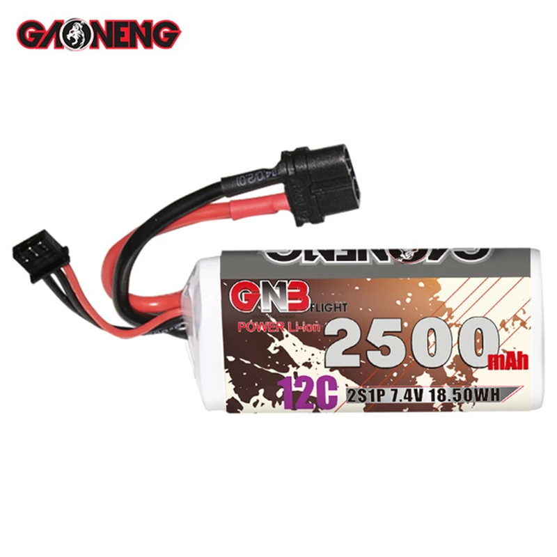 Gaoneng GNB 18650 2S 7 4 в 2500 мАч макс 24C FPV Lipo батарея для дрона радиоуправляемого вертолета