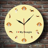 english beagle puppy dog wall art i love my beagle cartoon wall clock silent quartz clock wall watch beagle mom pet lover gift