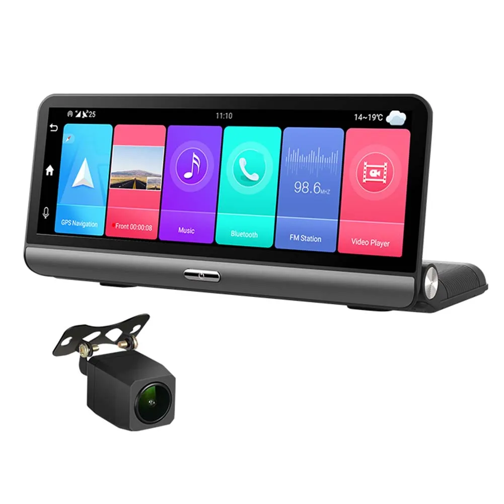 

Автомобильный видеорегистратор-зеркало заднего вида, 8 дюймов, 4G ADAS, G-сенсор, для Android 8,1, 1080P, Wi-Fi