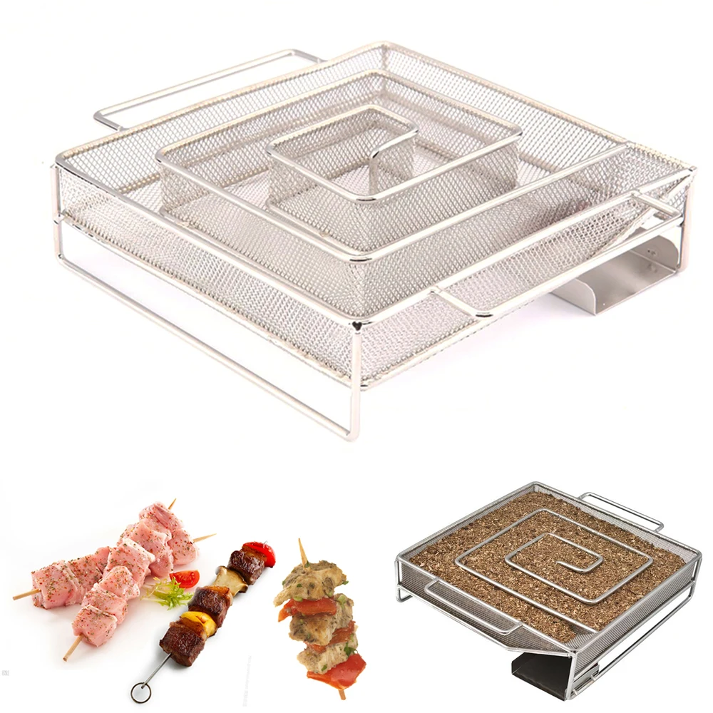 Квадратный генератор холодного дыма из нержавеющей стали барбекю гриль
