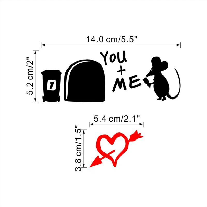 Забавные наклейки на стену в виде мыши для кухни спальни плинтуса украшение дома