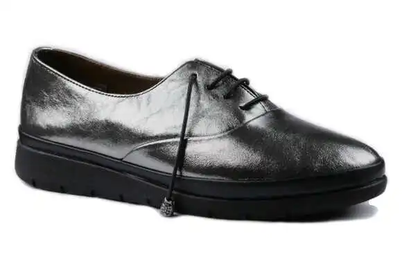 

Scooter - Woman Comfortable Genuine Leather Casual Sport Shoes SILVER