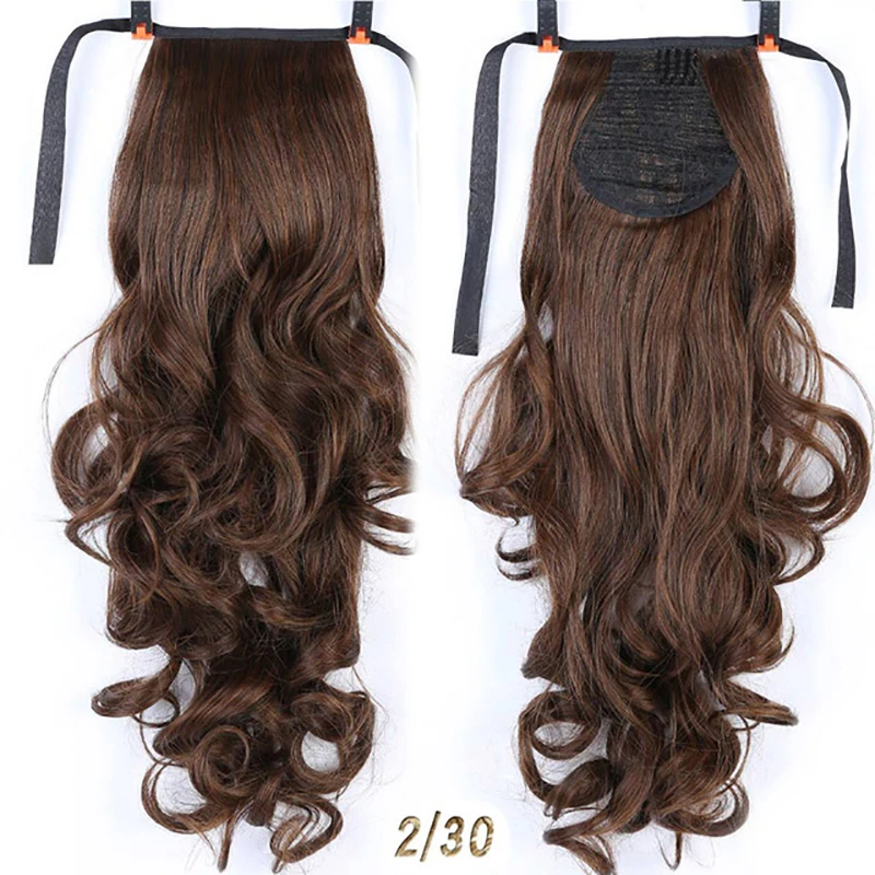 Длинные волнистые волосы MUMUPI конский хвостик термостойкие для наращивания на