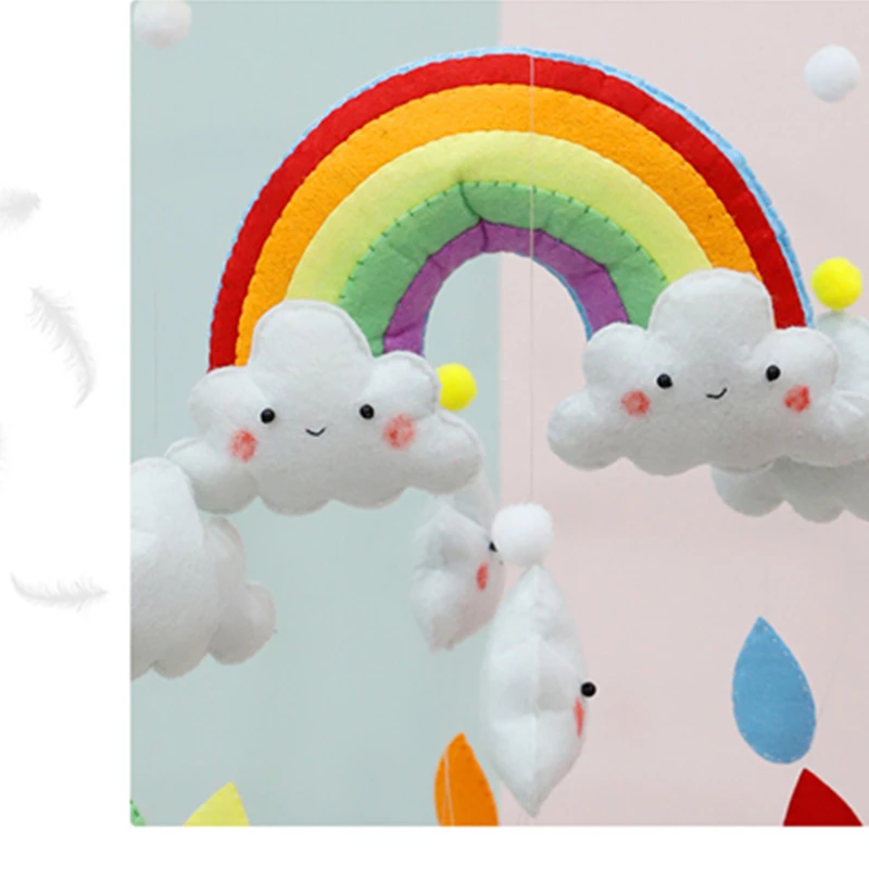 Ветряные колокольчики с радужными облаками ручной работы украшения для детской