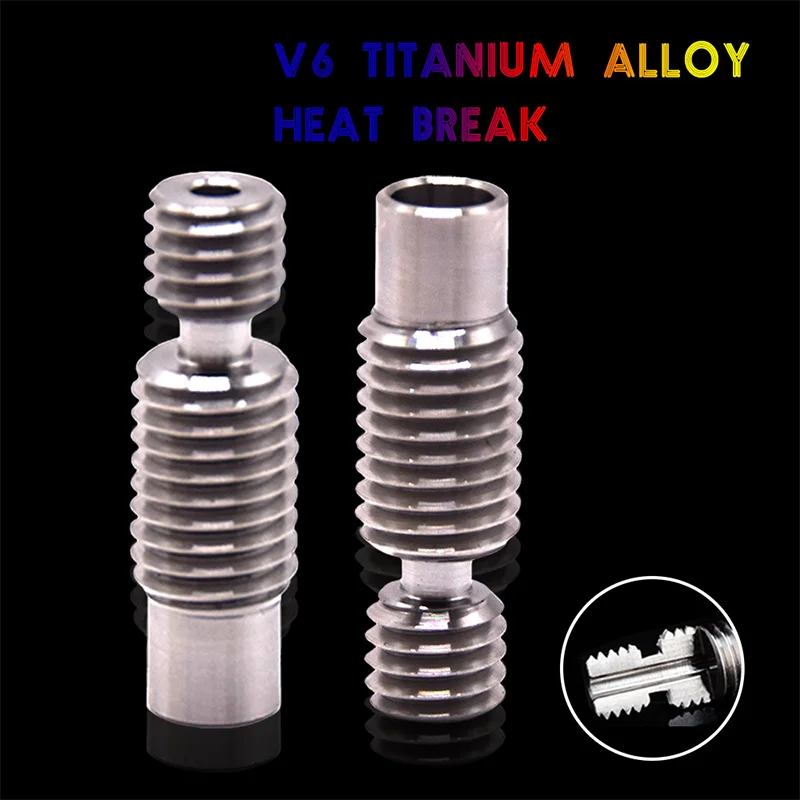 

Терморазрыв из титанового сплава V6, горло из нержавеющей стали, гладкая нить 1,75 мм