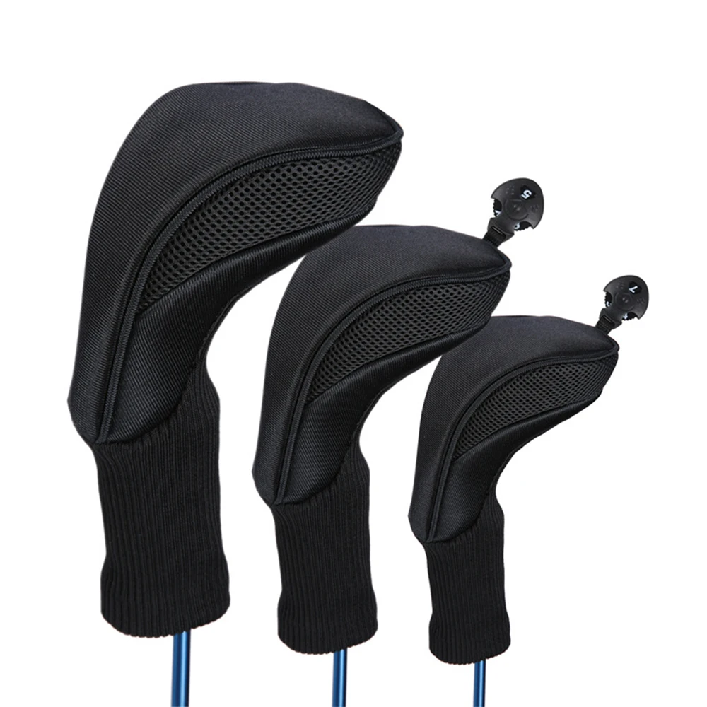

3pcs Golf Club Head Covers Interchangeable Long Neck Fairway Woods Head Covers for Fairway Driver Golf Clubs Accessories