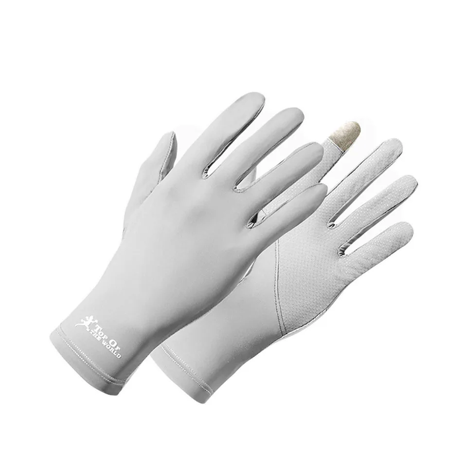 

GOBYGO Sun Protection Cycling Gloves Ice Silk Touch Screen Non-slip Palm Men Gloves Outdoor Sports Fishing Running Gloves Unisex