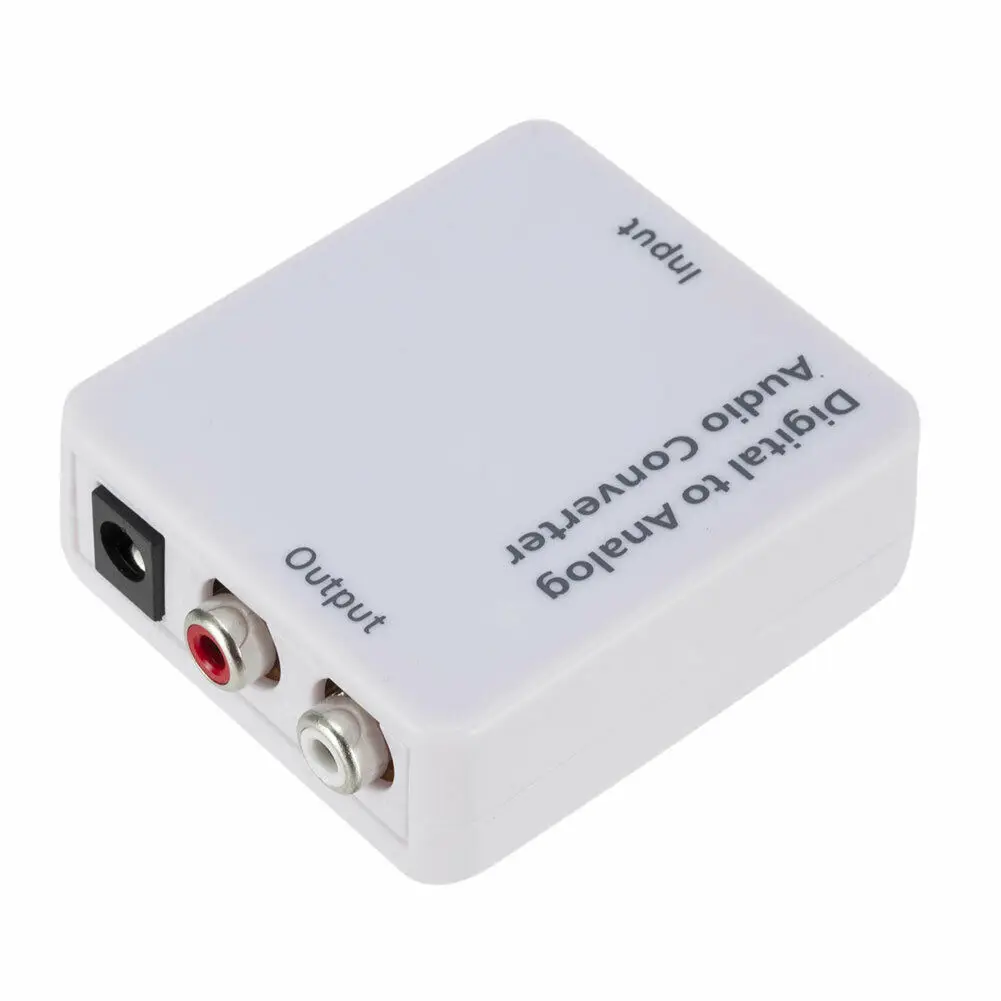 Черный белый коаксиальный оптический выход цифровой аналоговый аудио конвертер