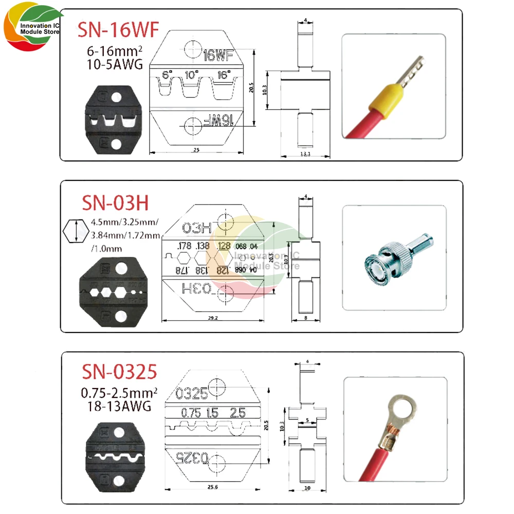 Ziqqucu SN-2549 8jaw Kit холоднопрессованные и энергосберегающие обжимные клещи