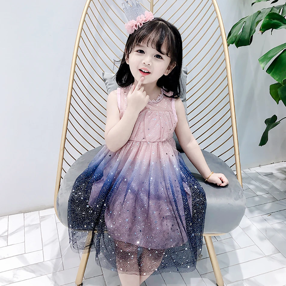 

New Girls Dress Kids Dresses For Girls Party Dress Bridesmaid sweet princess Sleeveless Ball Gown Clothes Photography Props