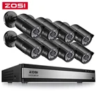 ZOSI, 16 каналов, 1080 P, дистанционное управление, AHD IR, ночное видение, видеонаблюдение, безопасность, 8 шт., 2 МП, камера видеонаблюдения, для улицы, внутри, DVR, комплект