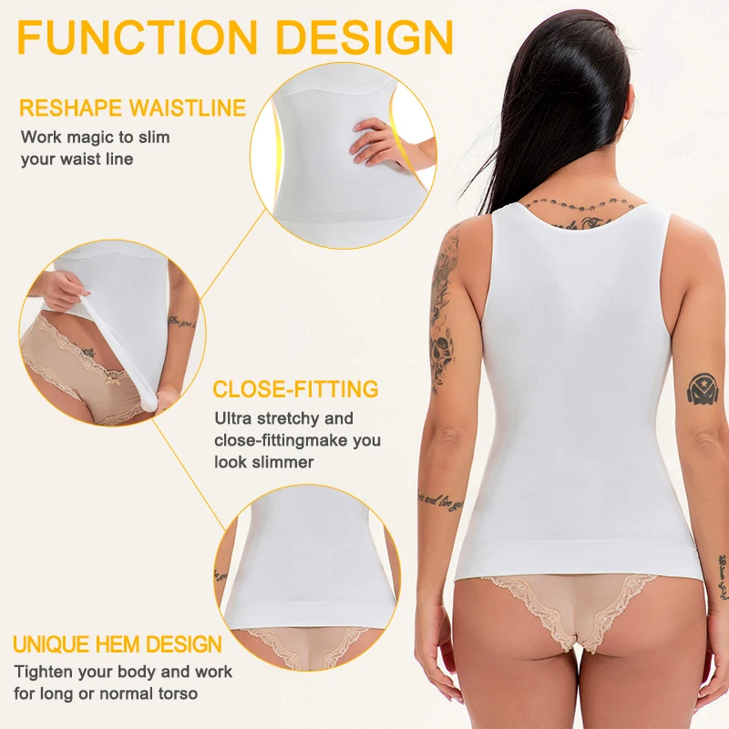 Cami Shaper Slim Up Lift размера плюс бюстгальтер Cami майка Топ для женщин Корректирующее белье съемное Корректирующее белье жилет для похудения корсет Корректирующее белье
