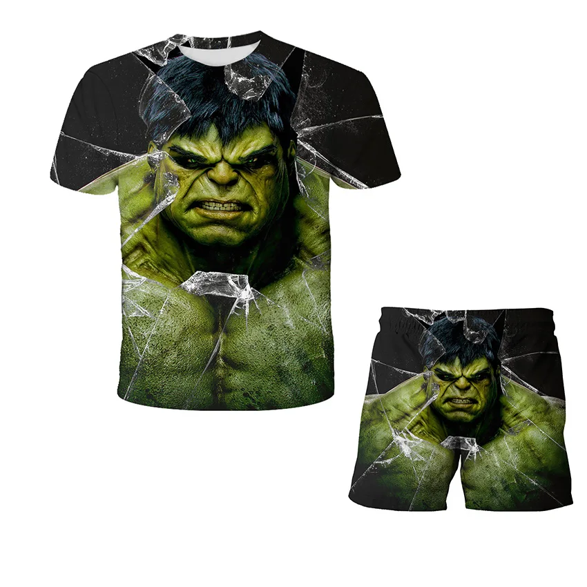 

Summer Suit Hulk T-shirt Baby Boy Sets Girl Clothes Fashion Children's Clothing Suit With Pants Boy Clothes Children Sportswear