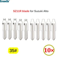 10pcslot no 35 new replacement metal sz11r uncut remote flip emergency key blade blank for suzuki alto for kd vvdi 37