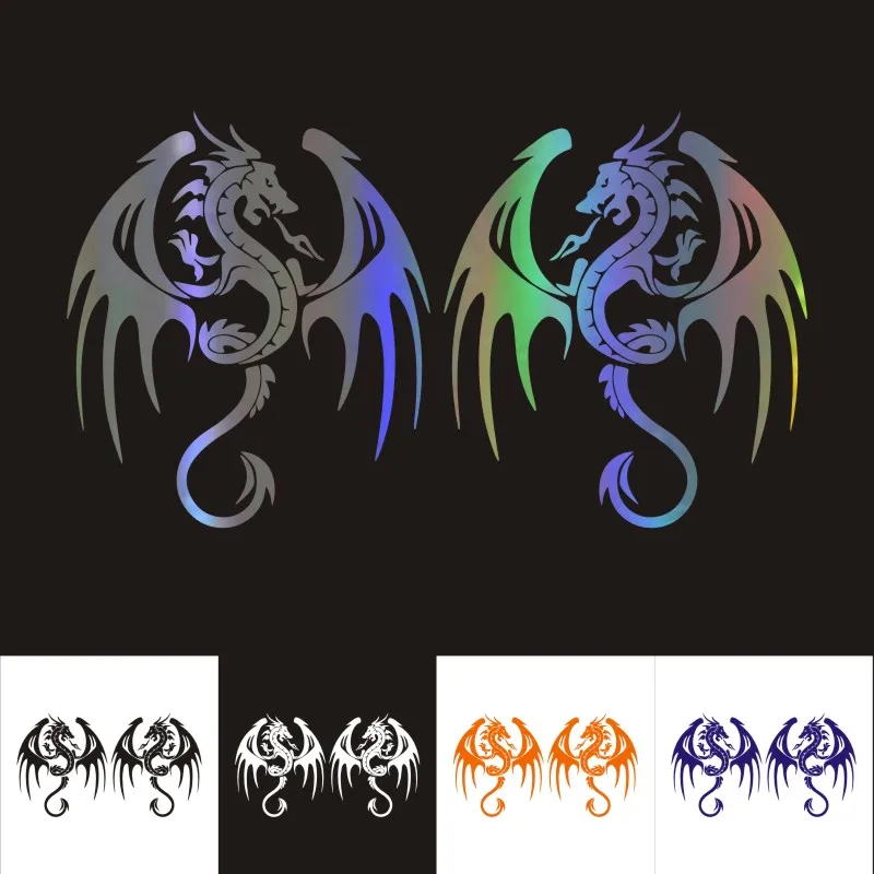 

14.3*16.5CM Ancient Animal Dragon car sticker reflective waterproof cool decals modified accessories for mazda toyota honda bmw
