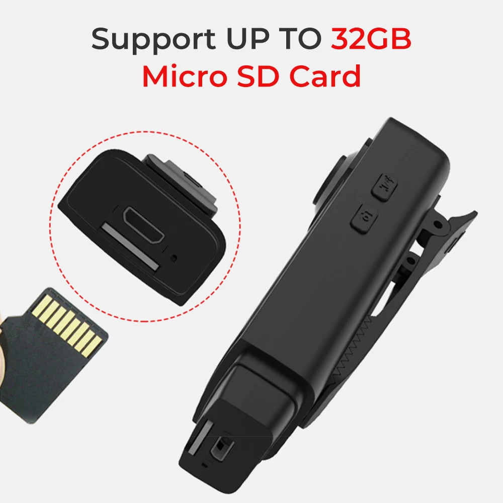 

HD 1080P Min Camera Video Recorder with Night Vision Motion Detection Small Security Camera for Home Outside Camcorder