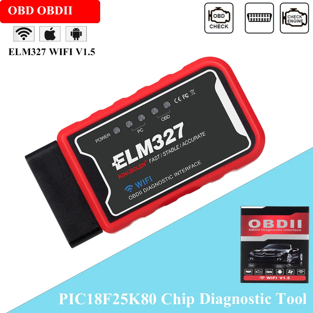 OBDII OBD 2 ELM 327 Автомобильный считыватель данных двигателя для VW golf 4 5 6 7 Polo Passat B5 B6 CC