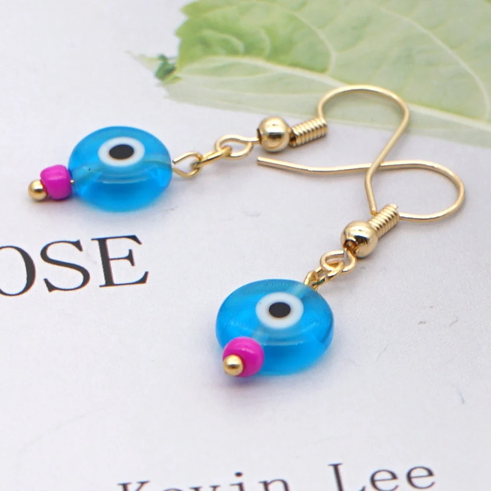 Go2boho 2020 New Arrival Women Handmade Jewelry Bead Evil Eye Earring Good Price Jewellery Boho Hanging Earrings | Украшения и
