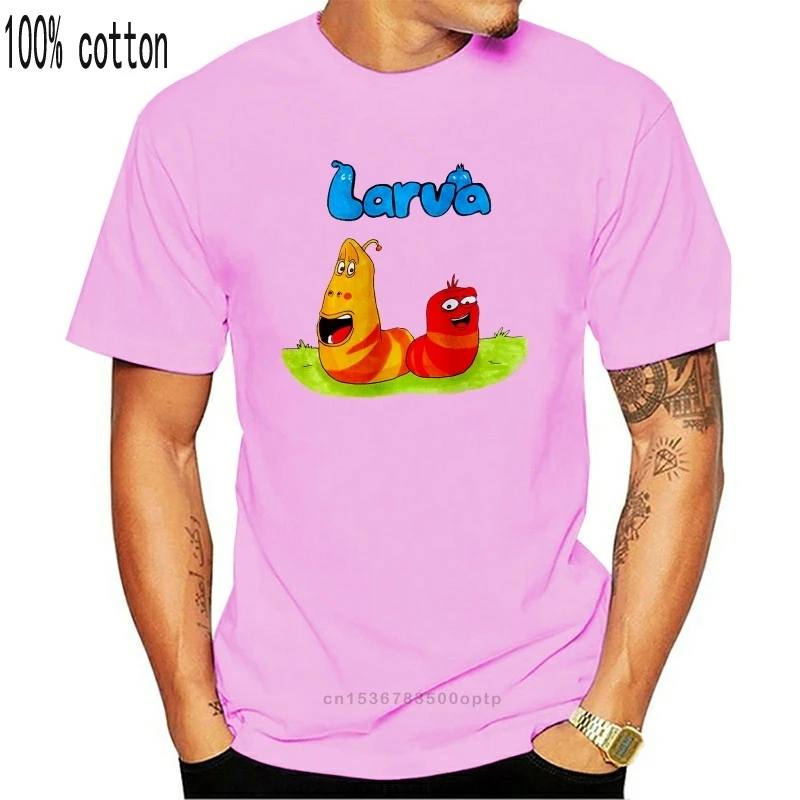 

New Cartoon Larva Children's Clothing T-shirt Boys and Girls T Shirt Korean Funny Insect Larva Baby Summer Round Neck Cotton Shi