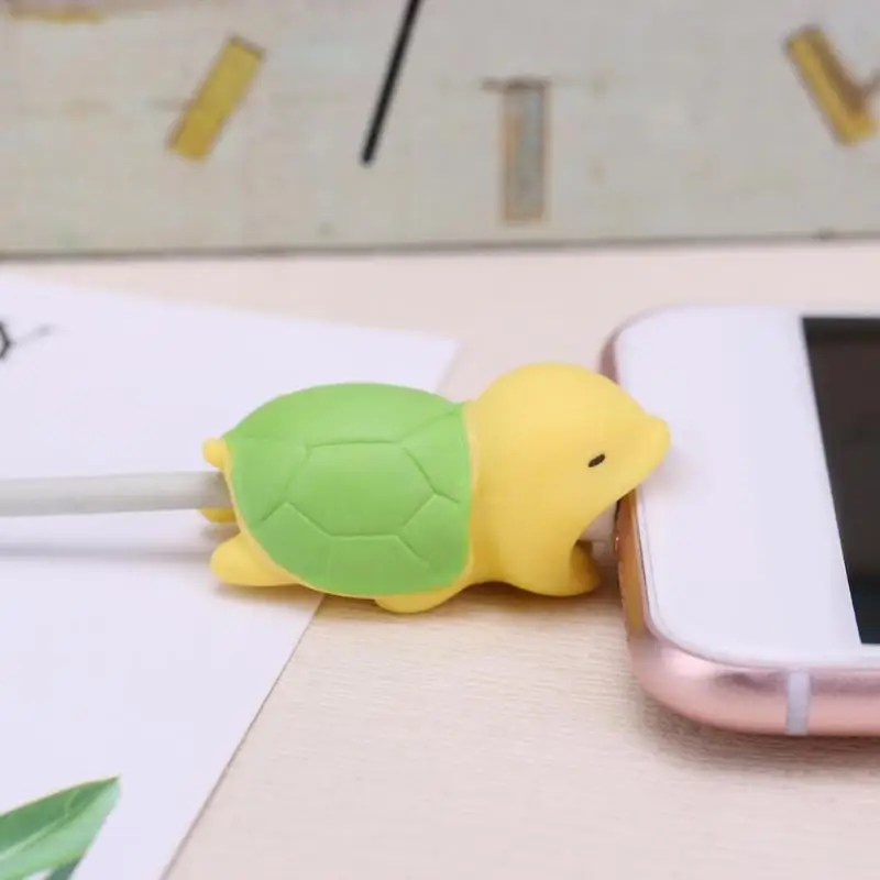 1 шт мини животных защитный кабель шнур провод мультфильм защиты силиконовый