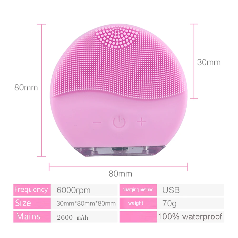 Массажная Водонепроницаемая мини щетка для лица с зарядкой от USB|Устройства