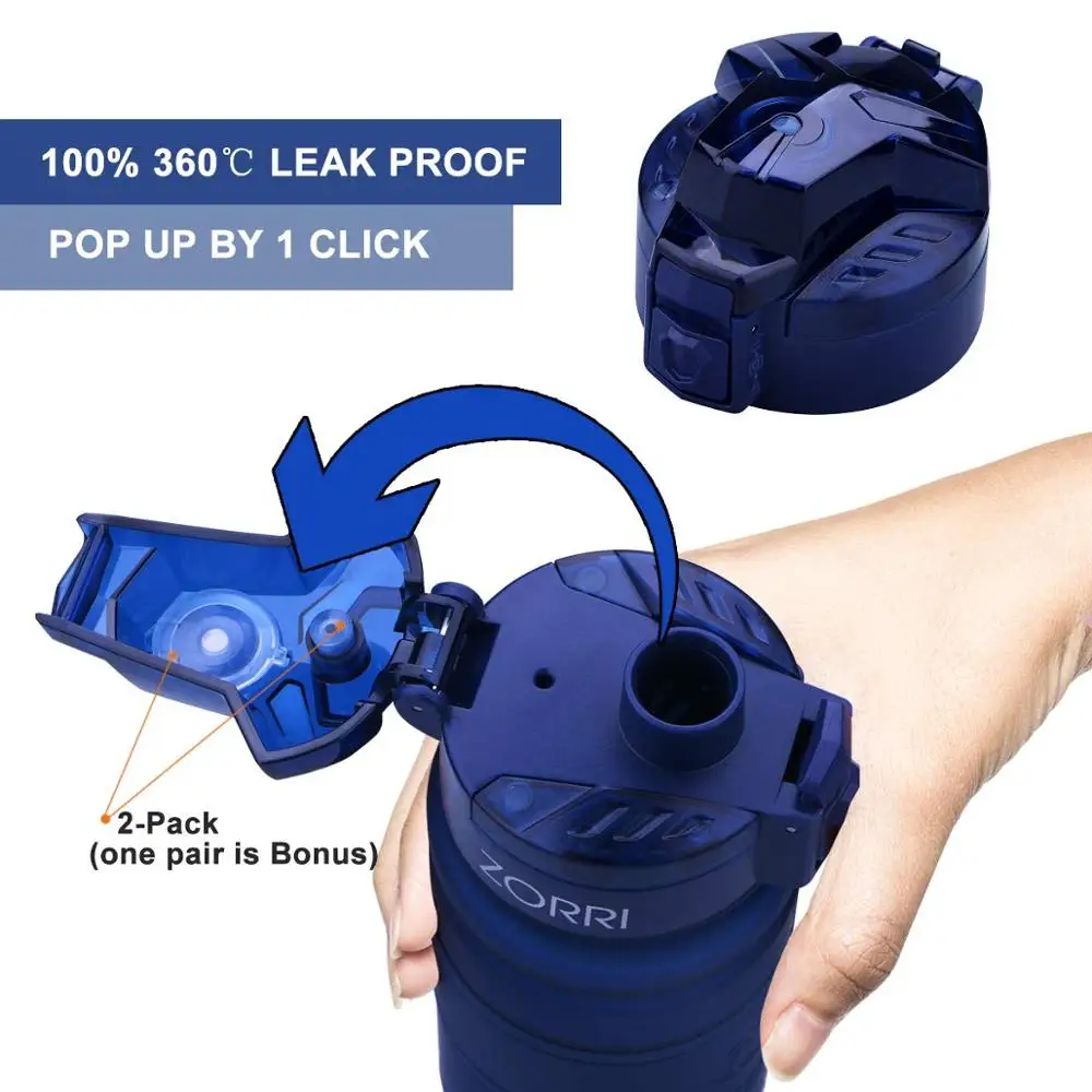 Герметичные пластиковые бутылки для путешествий 500 мл без БФА спортивные воды