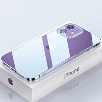 Ультратонкий Прозрачный чехол для телефона iPhone 11 12, силиконовый мягкий чехол для iPhone 11 12 Pro XS Max X 8 7 6 Plus 5 SE XR, чехол