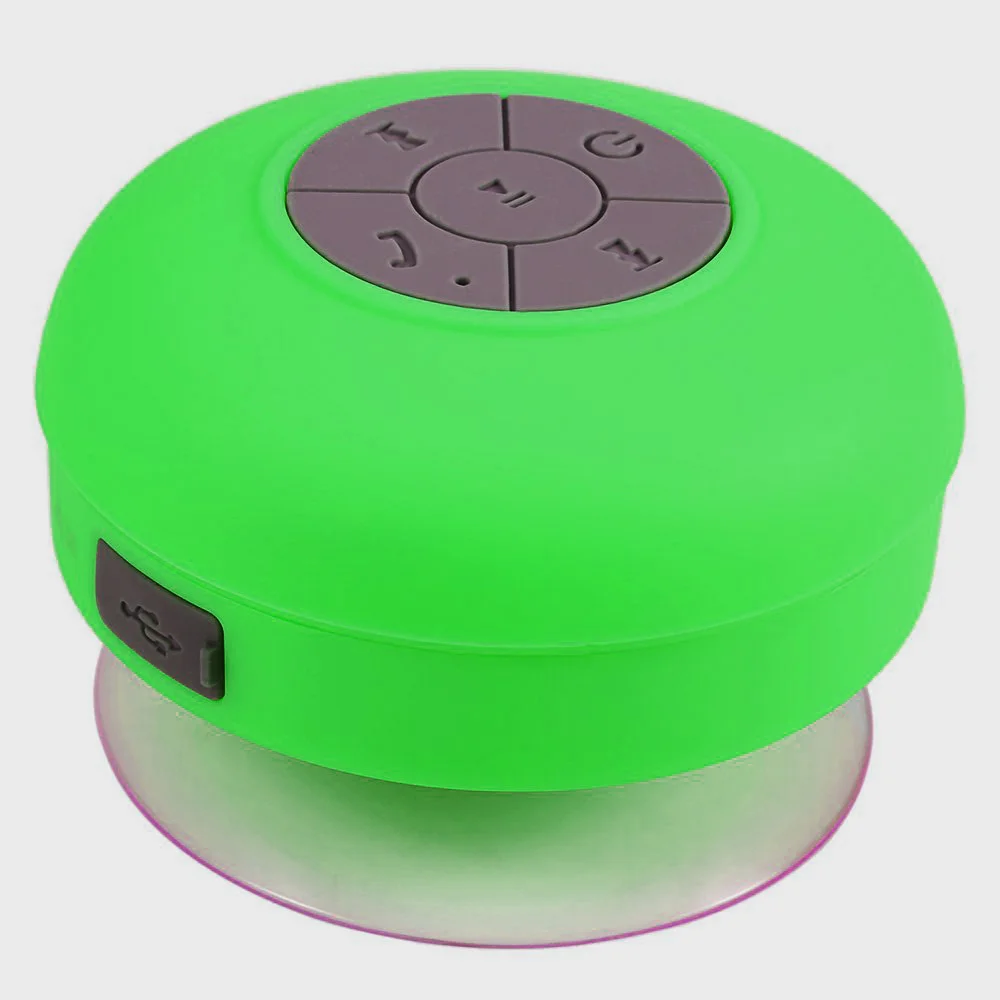 Армейский зеленый JI-06 водонепроницаемый Душ bluetooth динамик mp3 плеер беспроводной громкой связи Портативный динамик для телефона всасывающий микрофон сабвуфер - Цвет: Армейский зеленый
